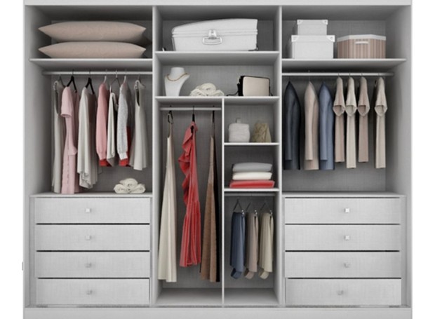 dicas para organizar guarda roupa de casal