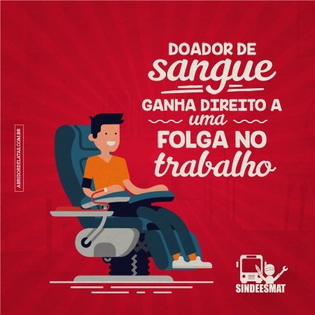 doação de sangue e folga no trabalho