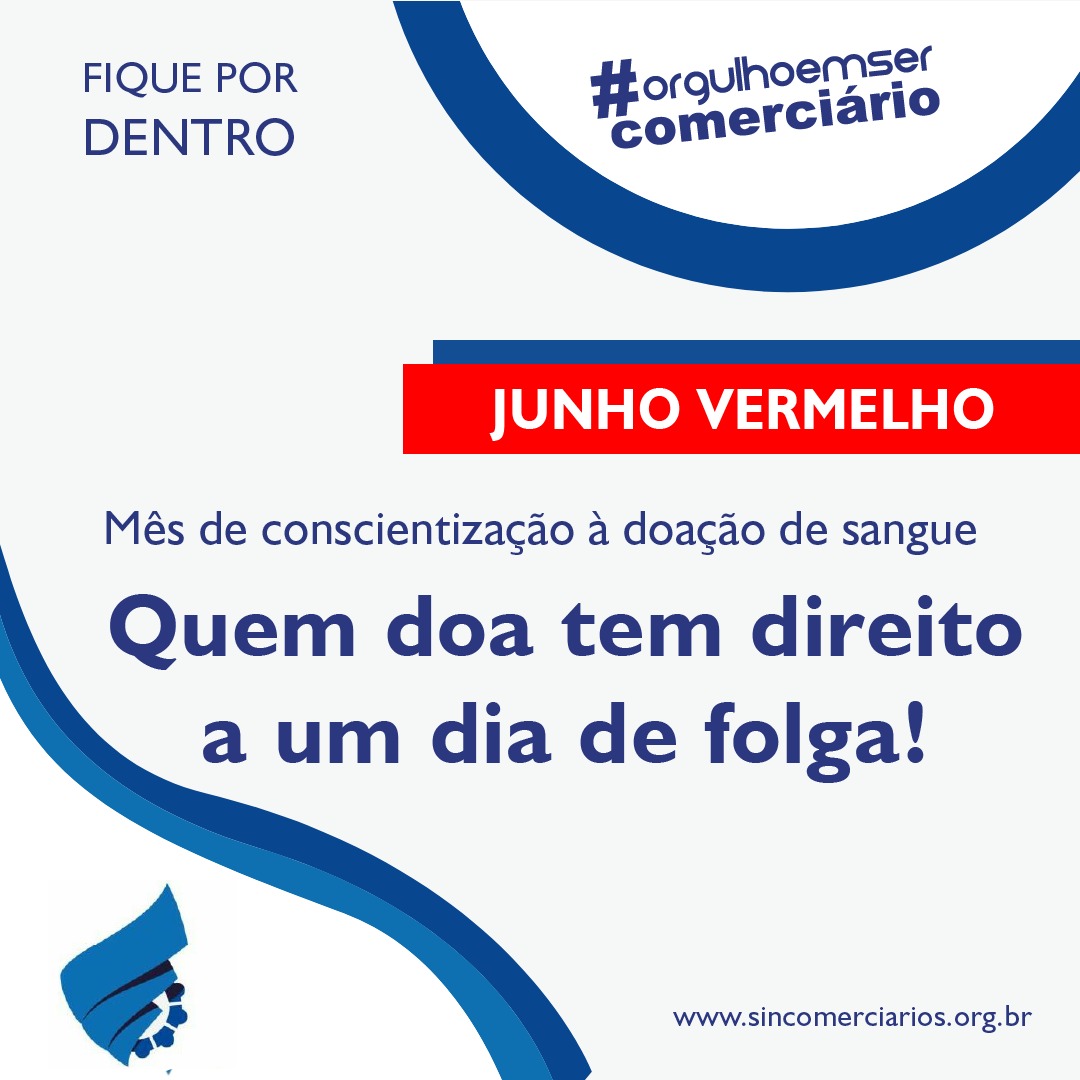 doação de sangue e folga no trabalho