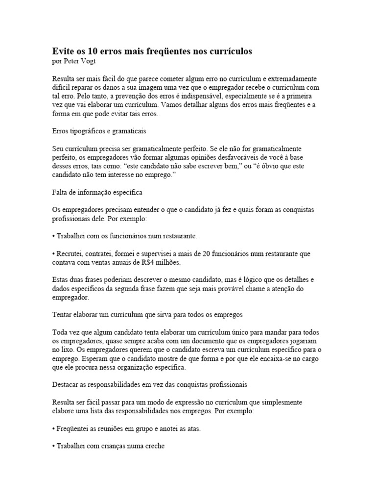 Como adaptar seu currículo para cada vaga