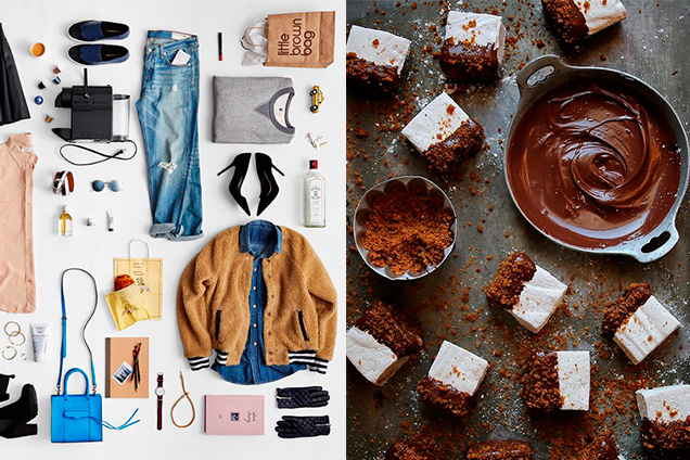 ideias de fotos flat lay de roupas para vender