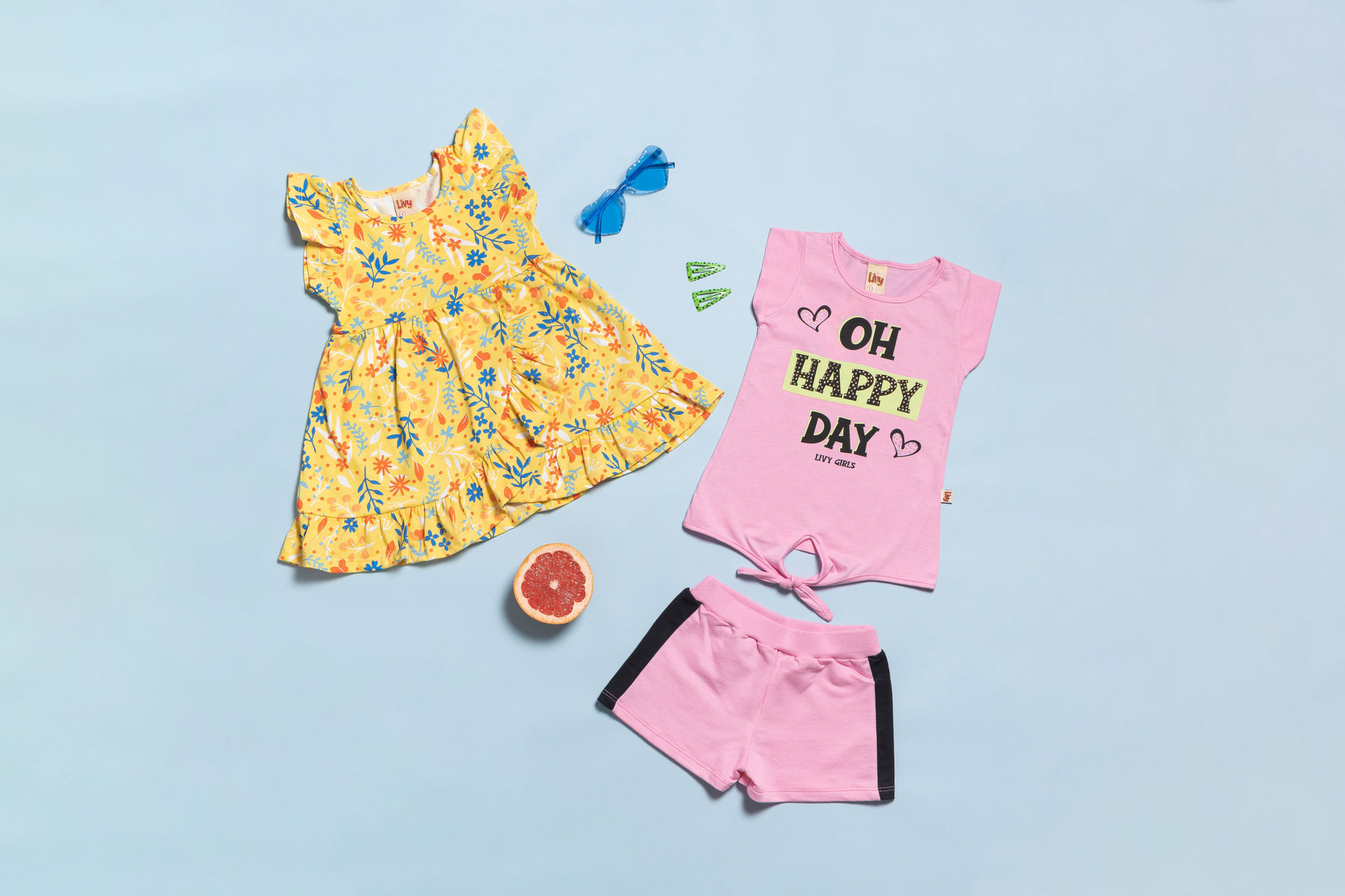 ideias de fotos flat lay de roupas para vender