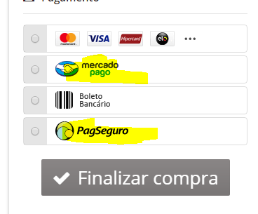 gateways de pagamento pagseguro mercado pago