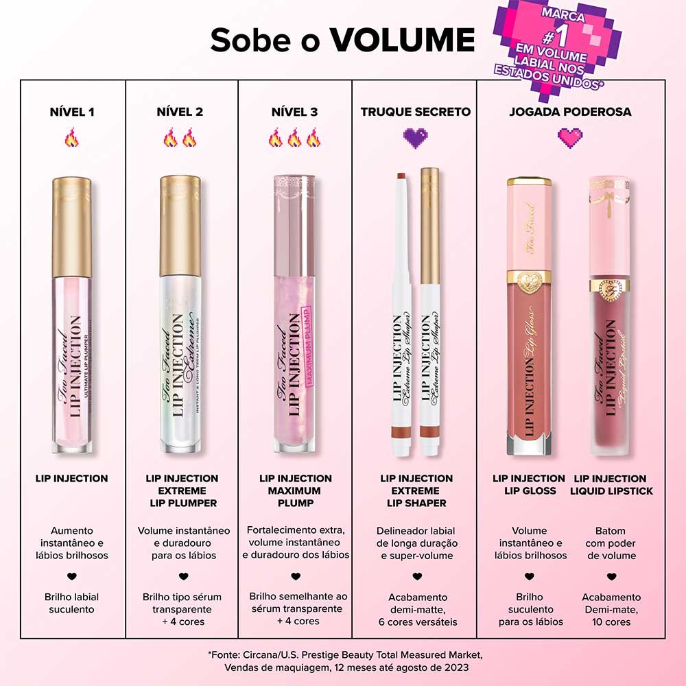 gloss com efeito plumping