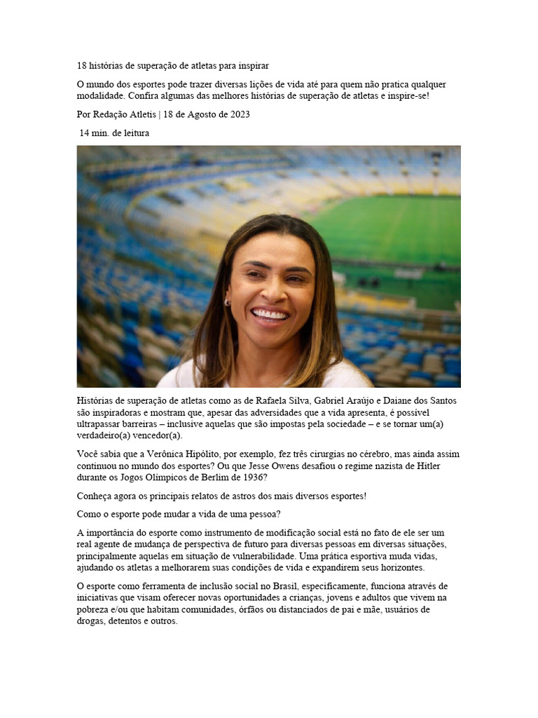 um ícone de superação