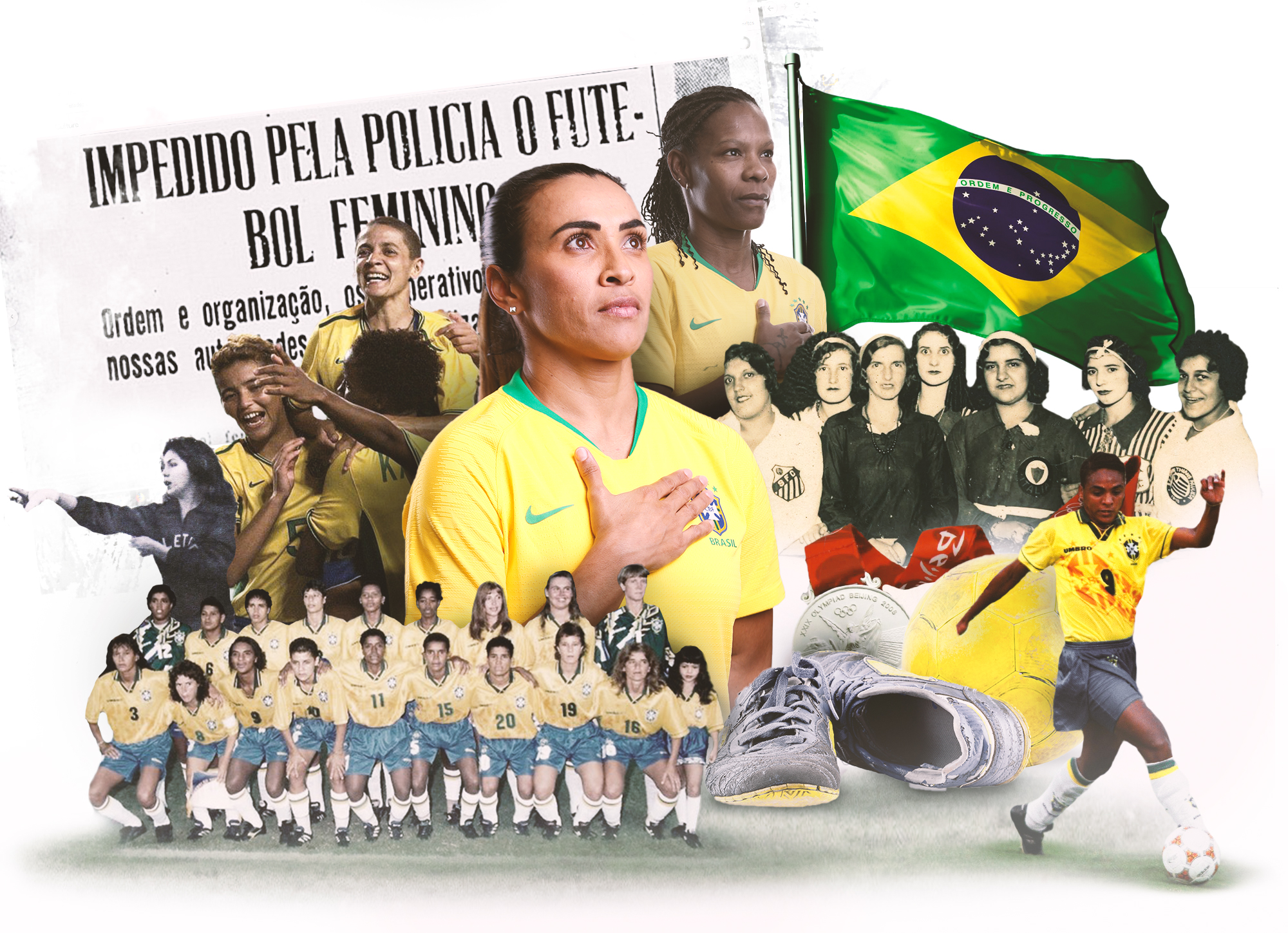 história futebol feminino Brasil proibição
