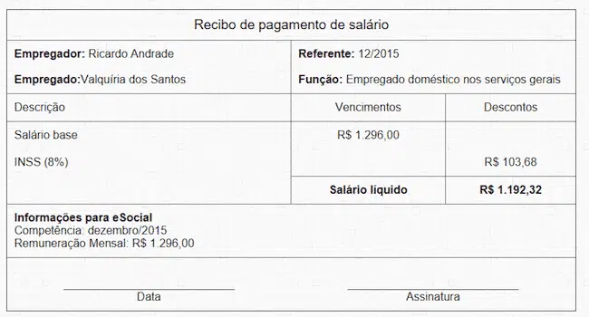 holerite de funcionario modelo