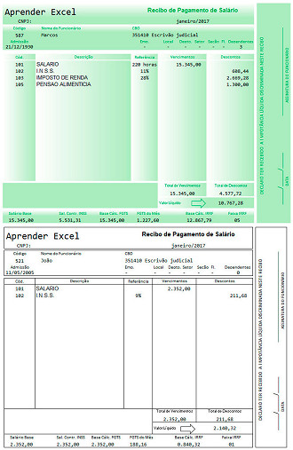 holerite excel vs pdf qual escolher
