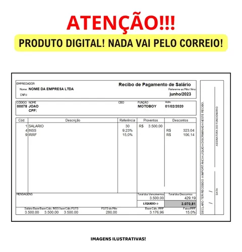 quanto custa um modelo de holerite pronto