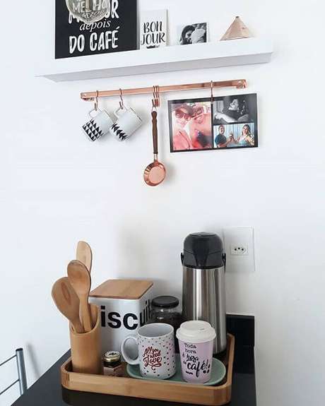 como fazer um cantinho do café com prateleiras