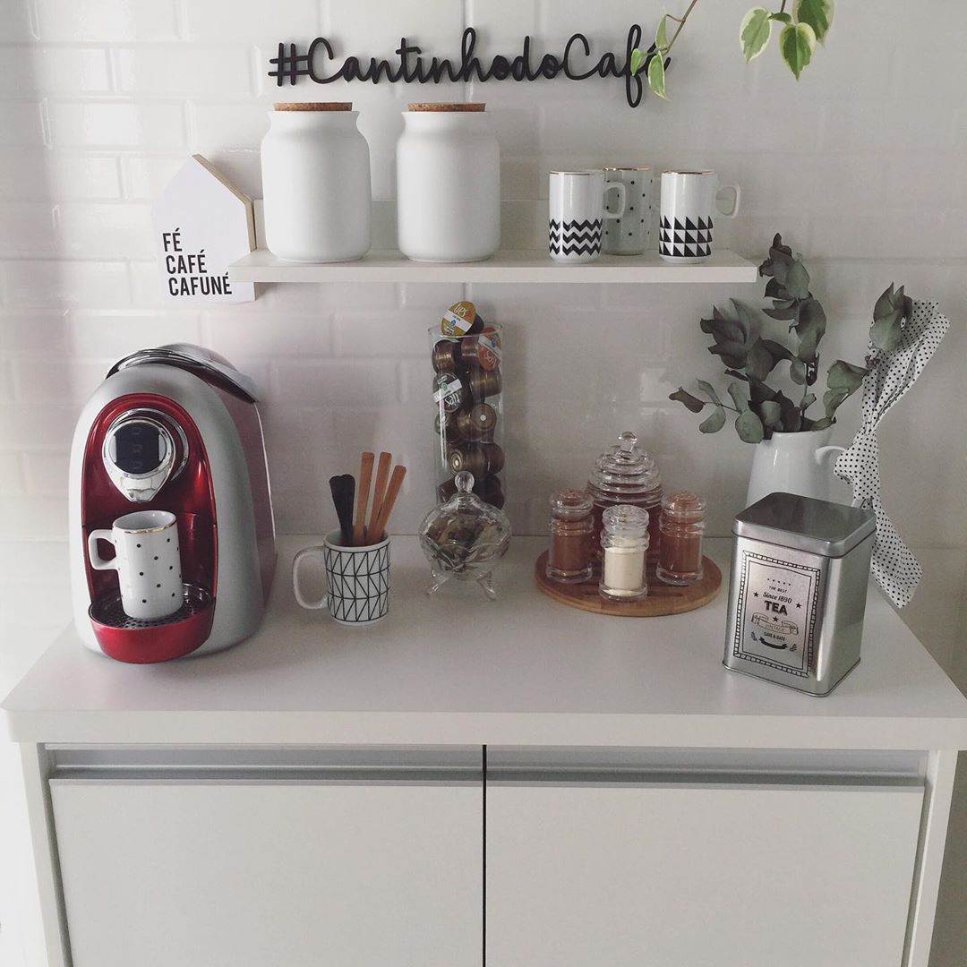 ideias de cantinho do café na sala