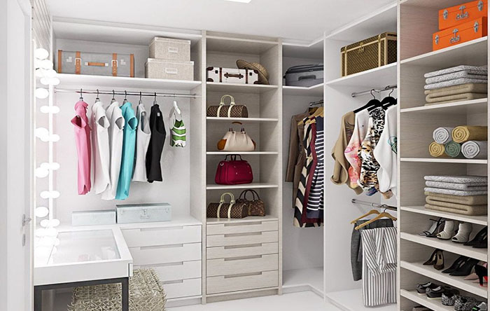 inspiração closet aberto barato pequeno