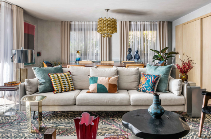 ideias de decoração com almofadas coloridas