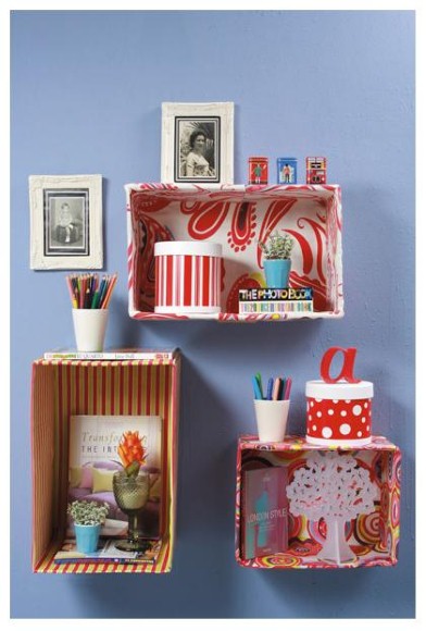 decoração de festa infantil com caixas de papelão