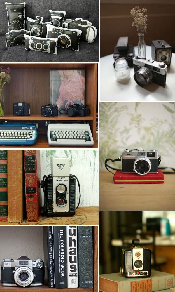 ideias de decoração com cameras antigas