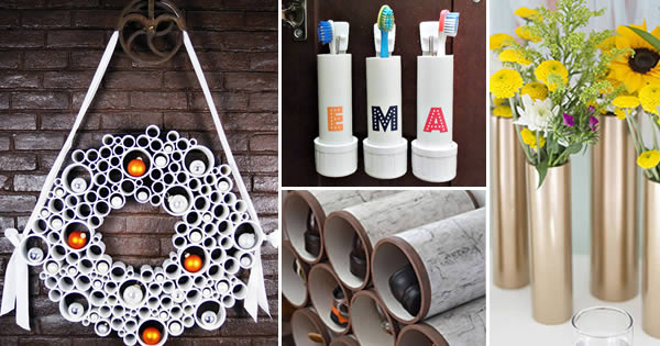 ideias de decoração com canos de pvc