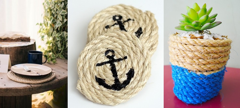 como fazer um espelho com moldura de corda de sisal