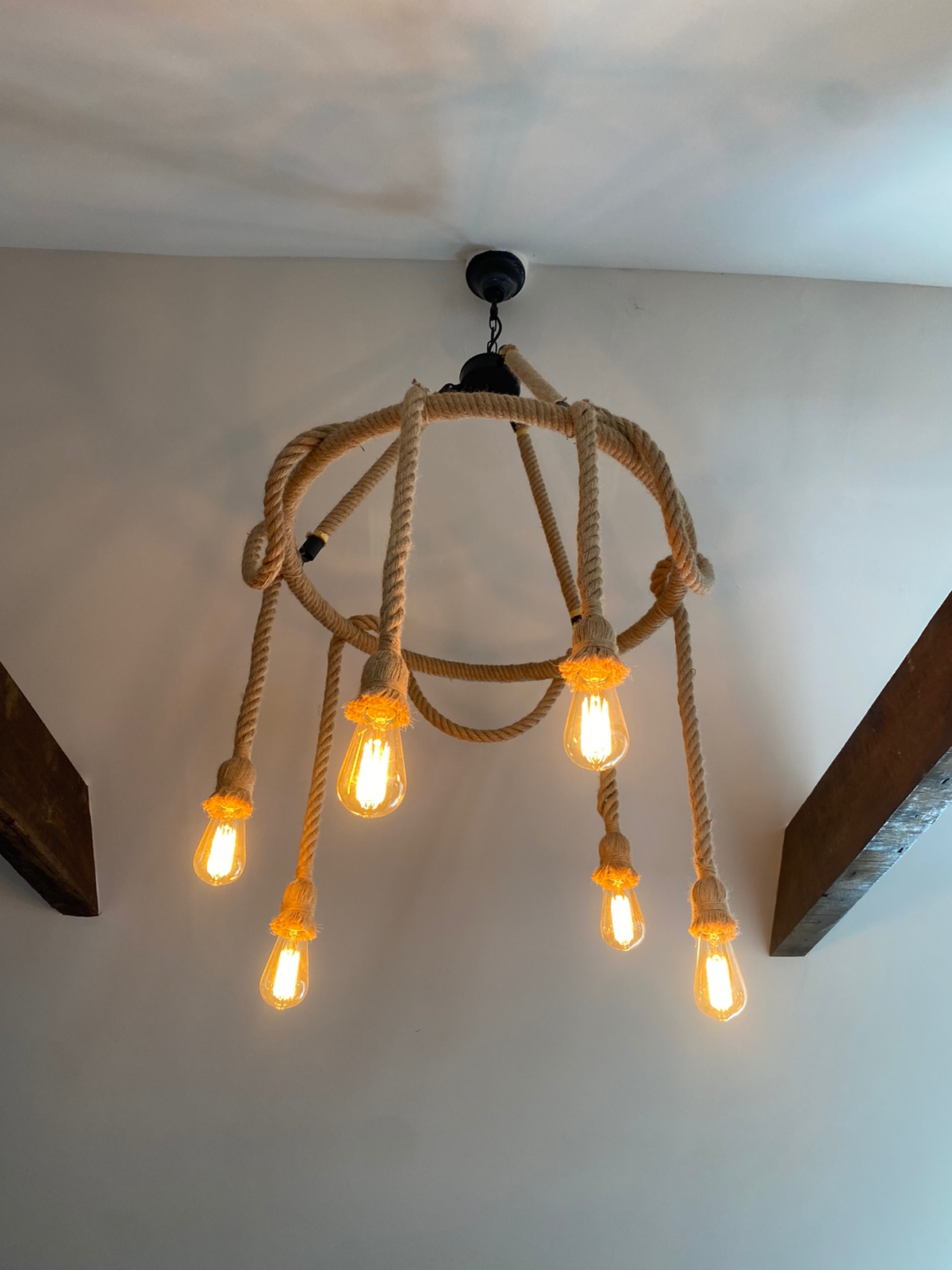 ideias de decoração com corda de sisal para sala