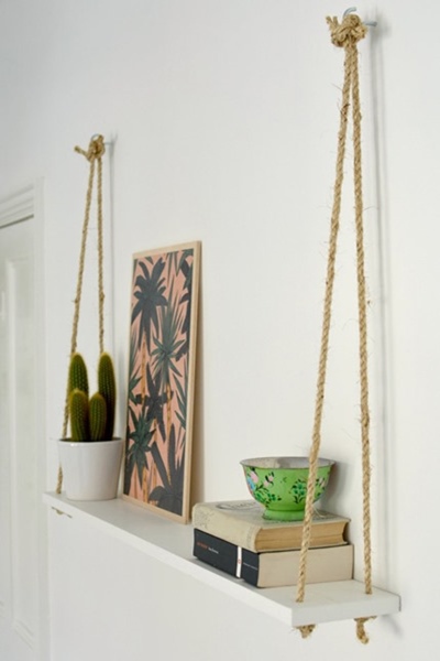 ideias de decoração com corda de sisal para sala