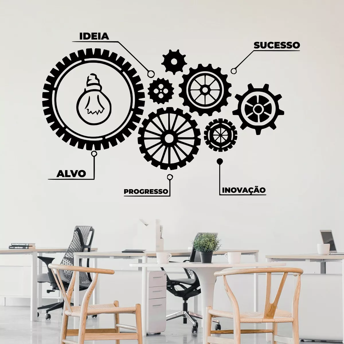 ideias de decoração com engrenagens