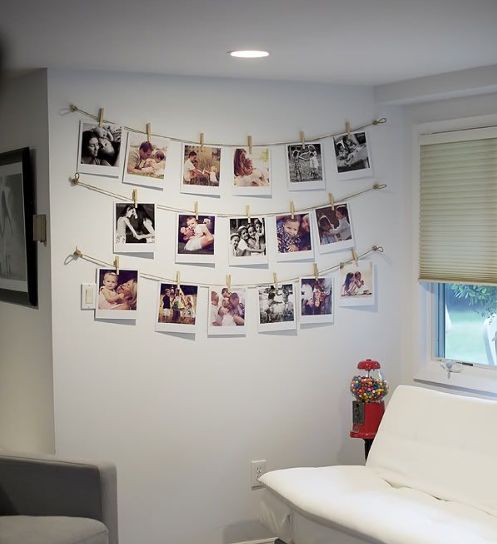 ideias criativas para decorar parede com fotos