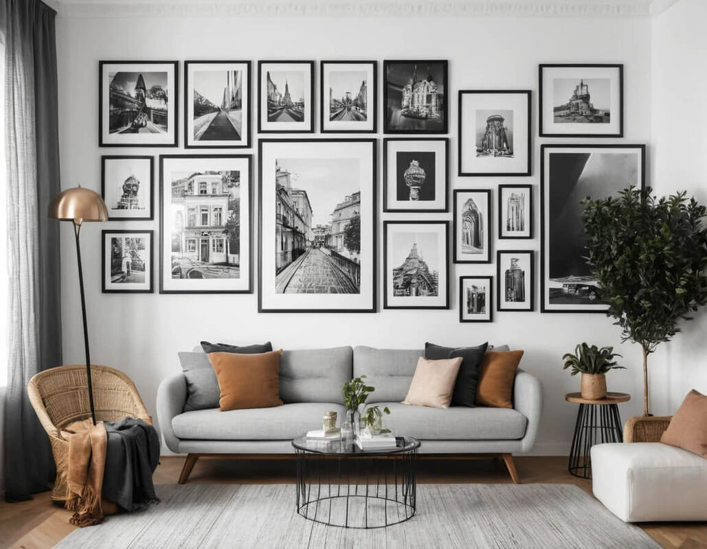 ideias criativas para decorar parede com fotos