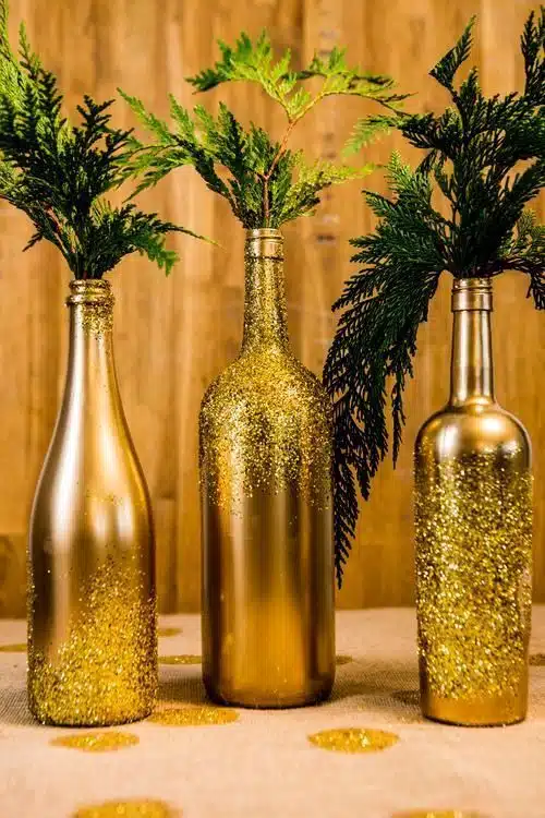 vasos de garrafa de vidro modernos