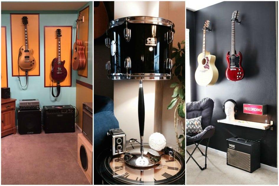 ideias de decoração com ukulele para quarto pequeno