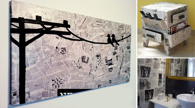 Transforme sua Parede: Papel de Parede de Jornal DIY