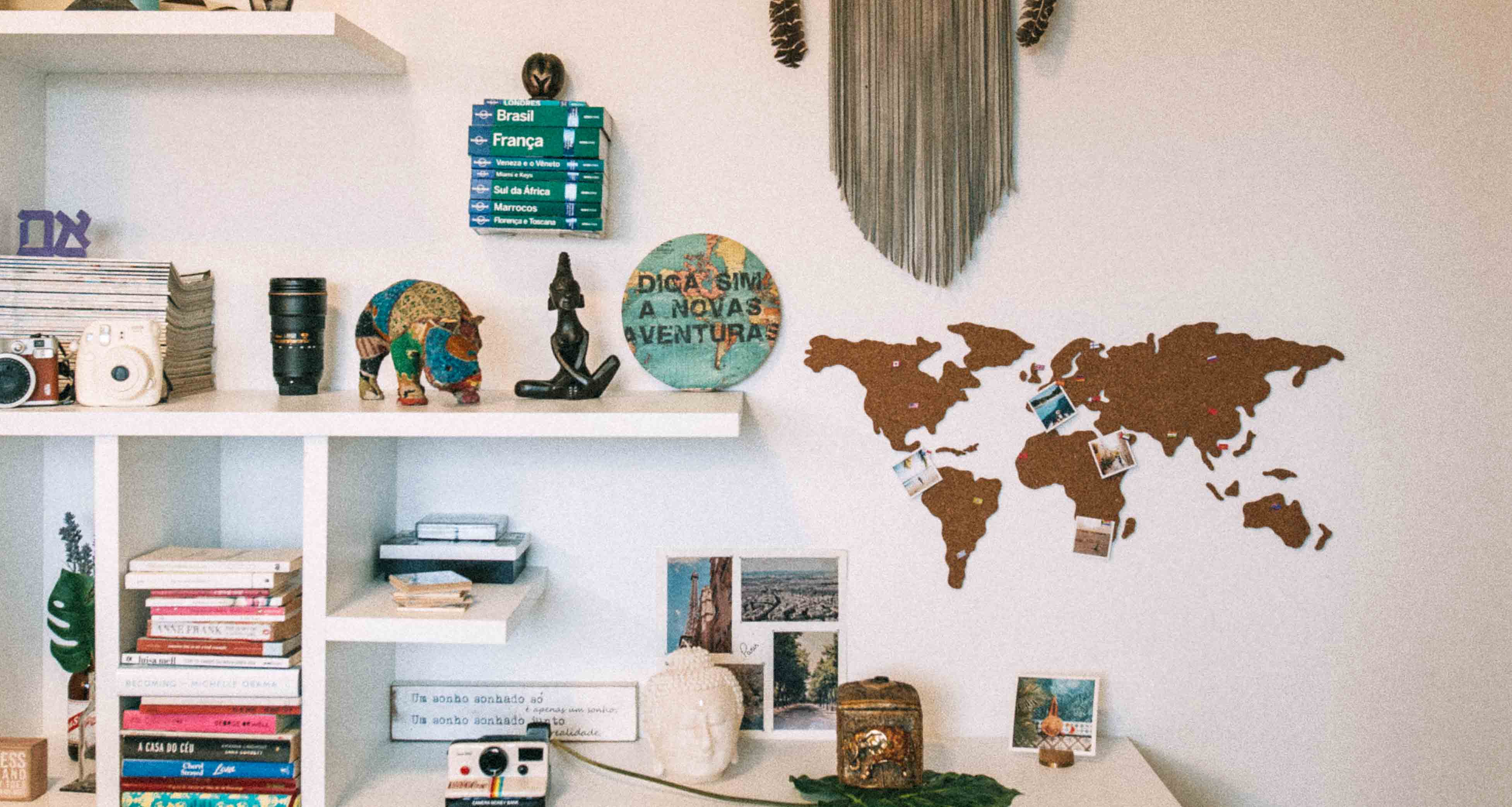 erros comuns decoração com mapas