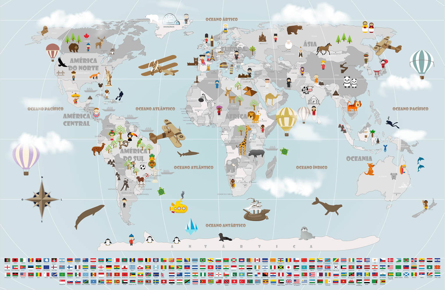 mapa de mdf vazado vs papel de parede