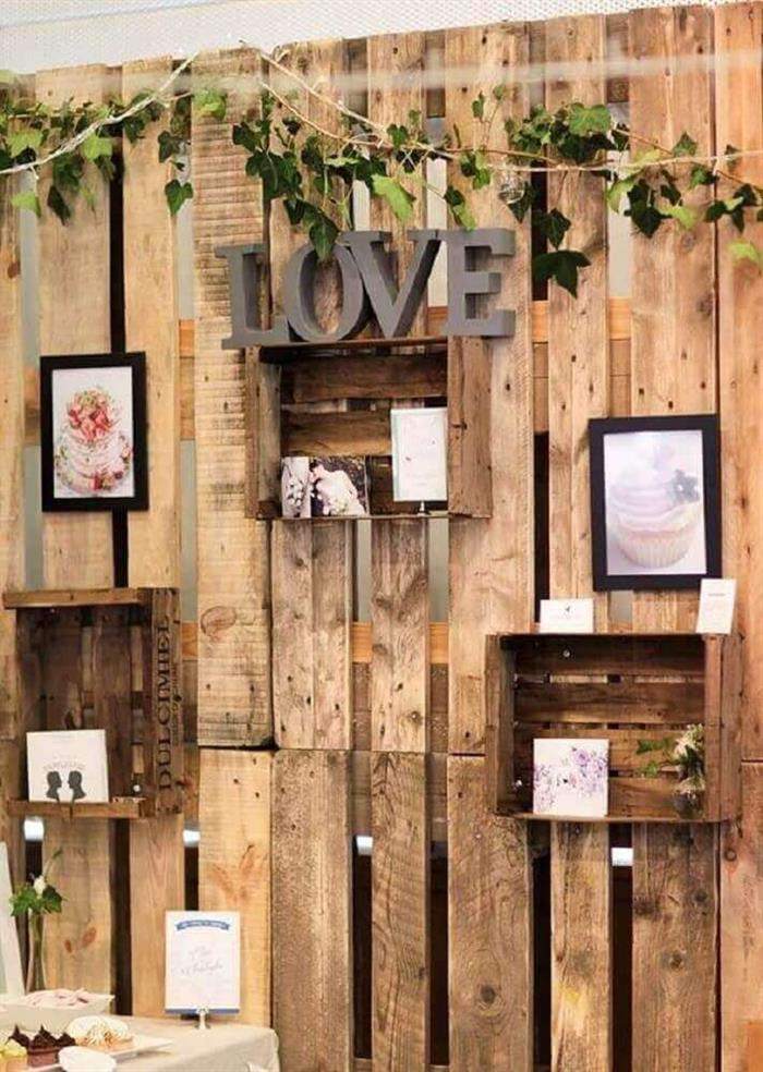 ideias de decoração com pallets na parede