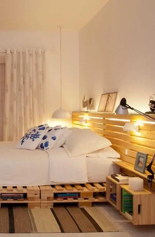 ideias de decoração com pallets no quarto