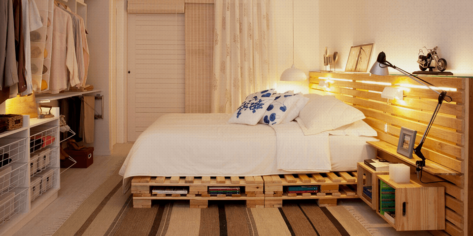 ideias de decoração com pallets no quarto
