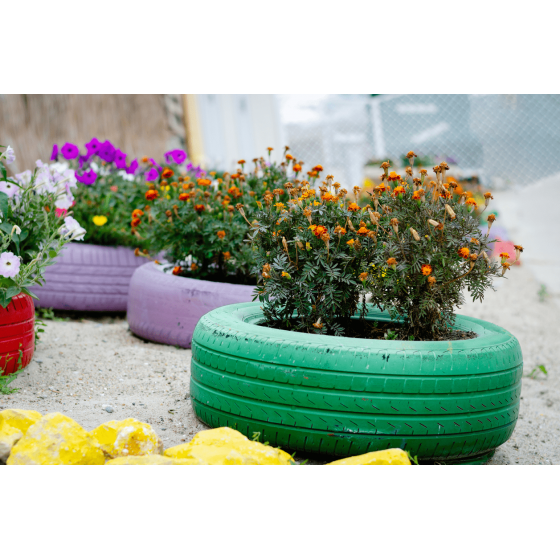 ideias de decoração com pneus velhos