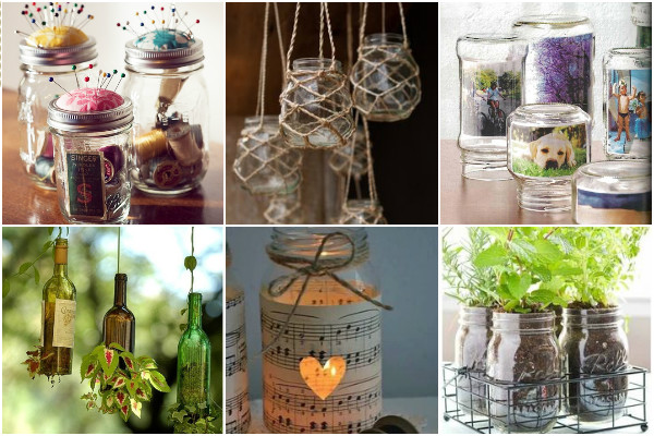 ideias de decoração com potes de vidro