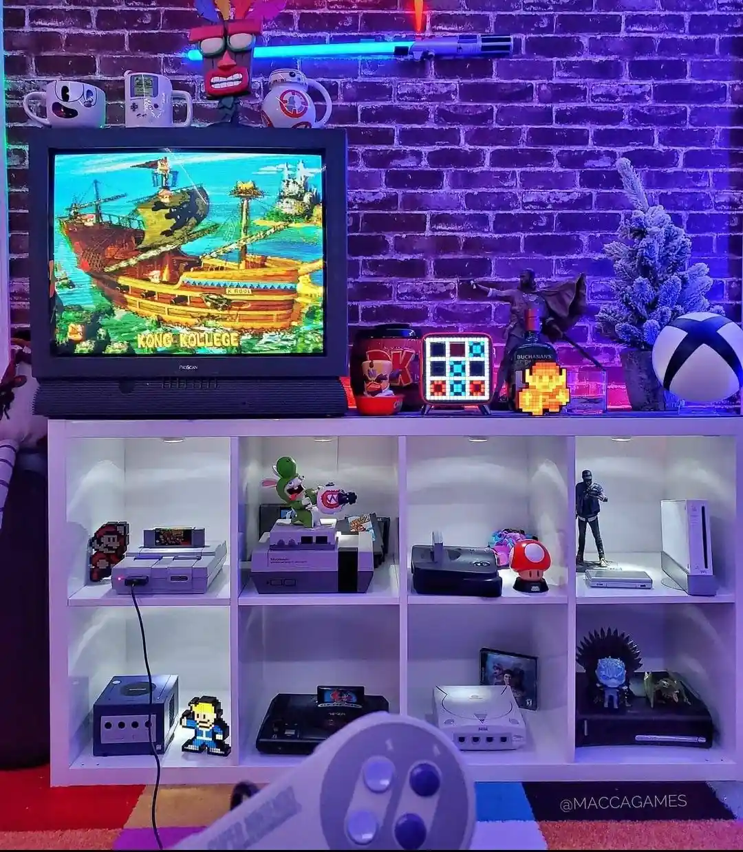 decoração sala de jogos retrô