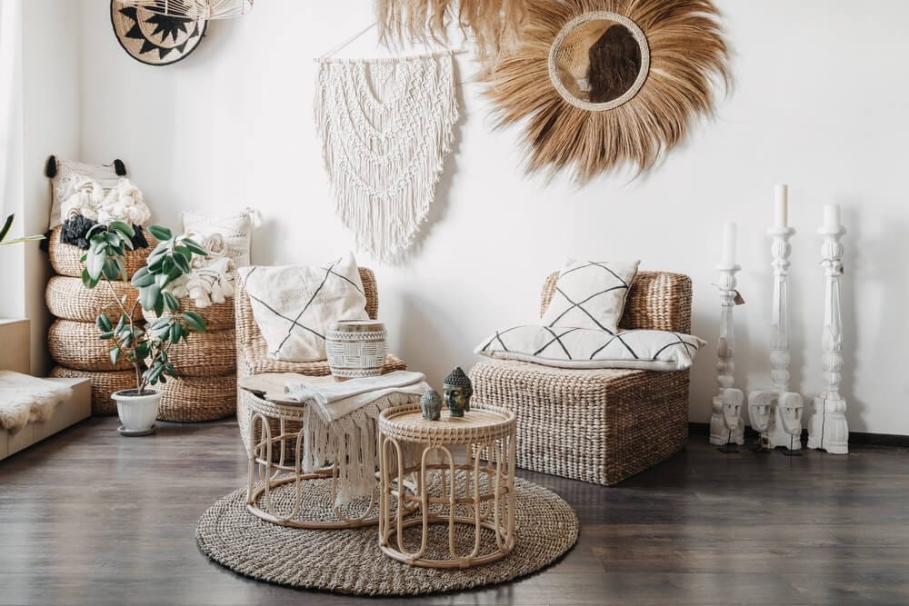 como usar macramê na decoração boho