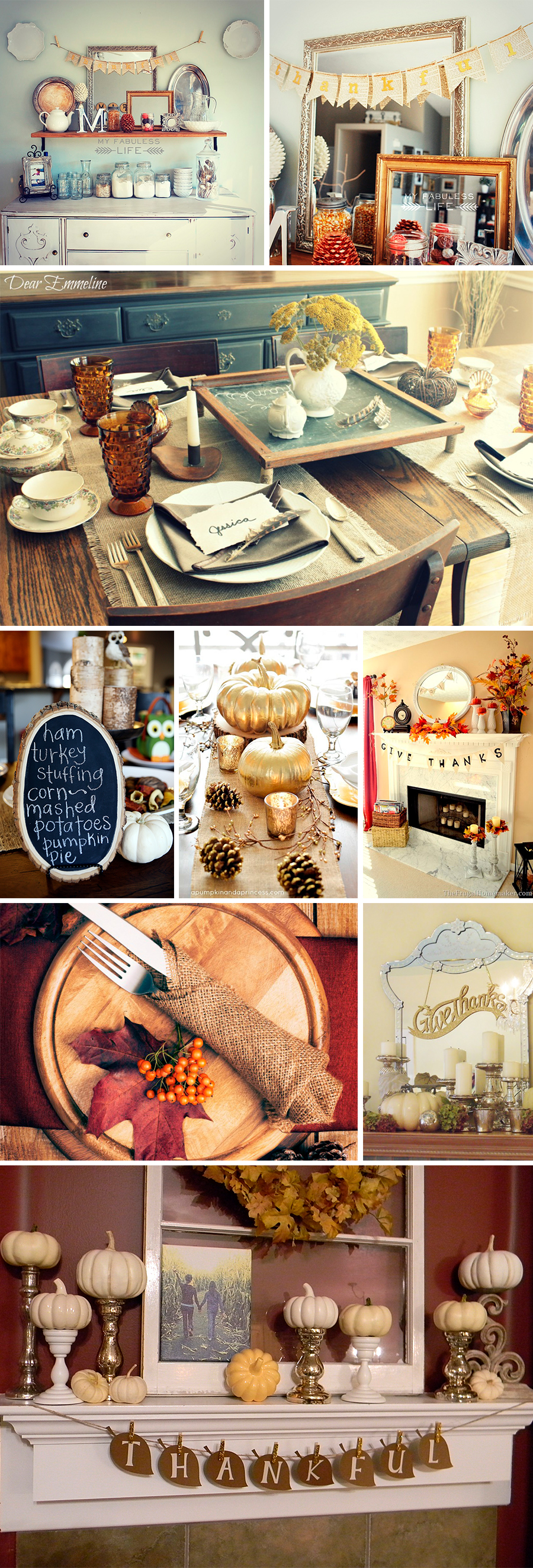 ideias criativas decoração ação de graças para mesa