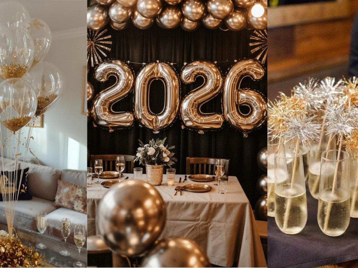 decoração de ano novo barata vs luxuosa