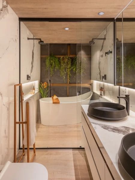 como escolher revestimento para banheiro grande