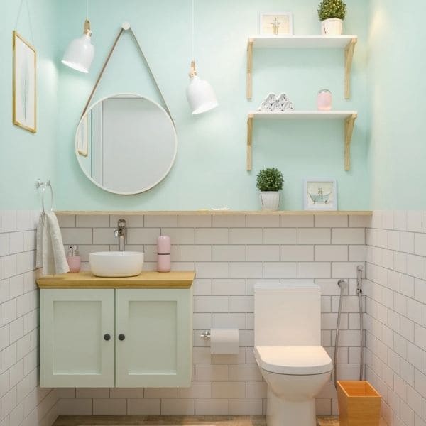 ideias criativas decoração banheiro pequeno