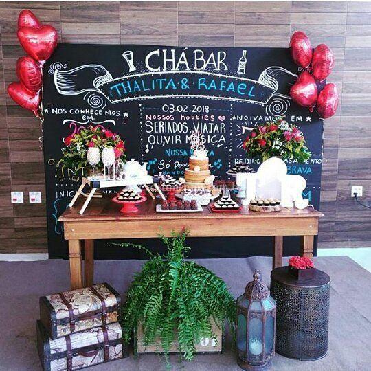 ideias diy decoração chá bar
