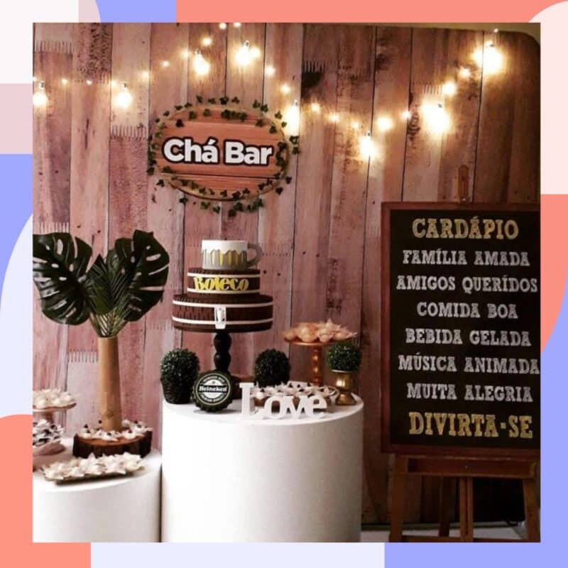 ideias diy decoração chá bar