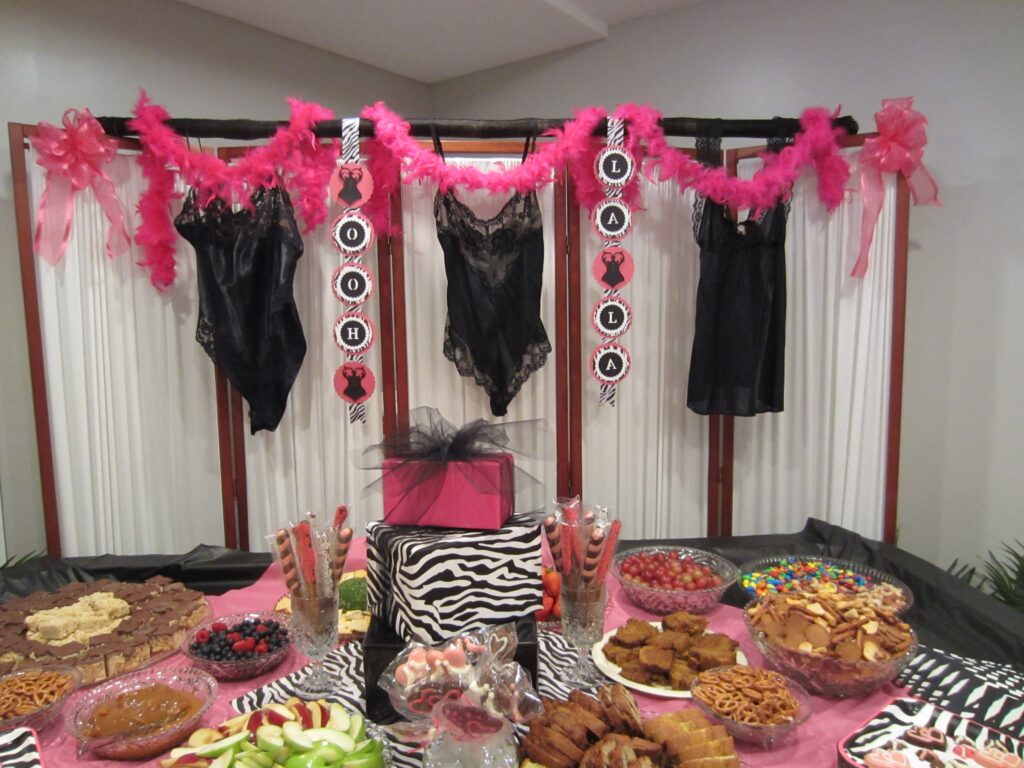 ideias de centros de mesa chá de lingerie