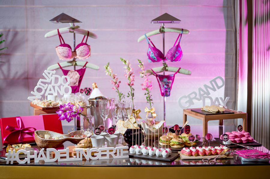 decoração chá de lingerie romântica