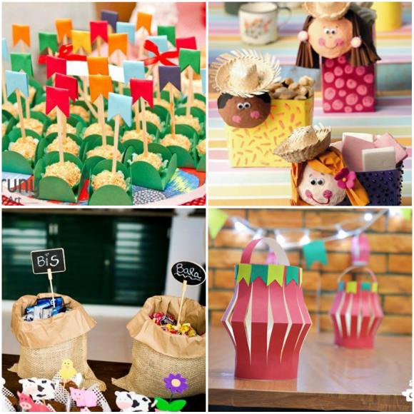 como fazer centro de mesa de fogueira para festa julina