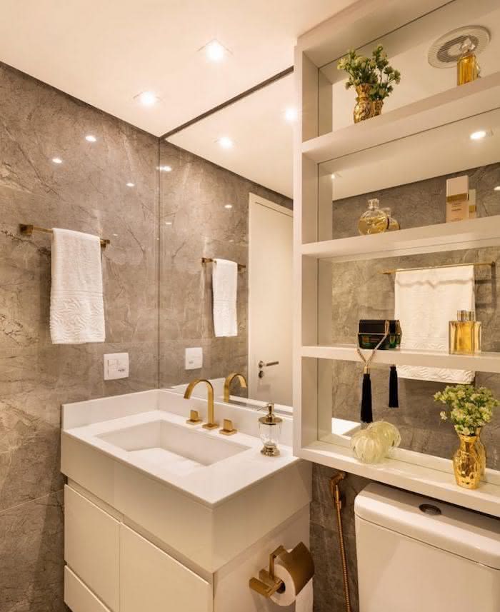 como fazer nicho de banheiro com LED