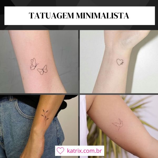ideias de tatuagens minimalistas e delicadas