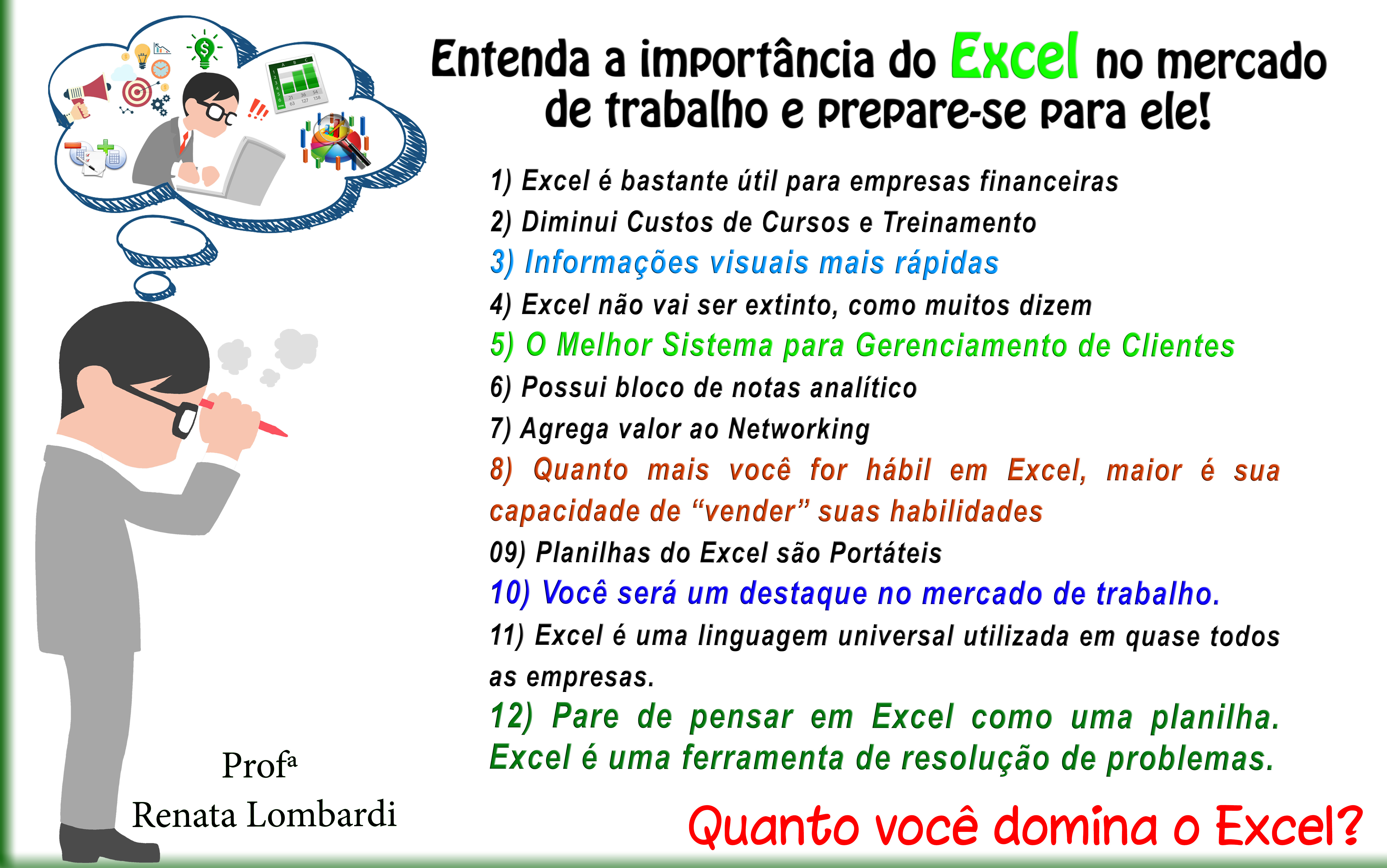 benefícios do excel no trabalho